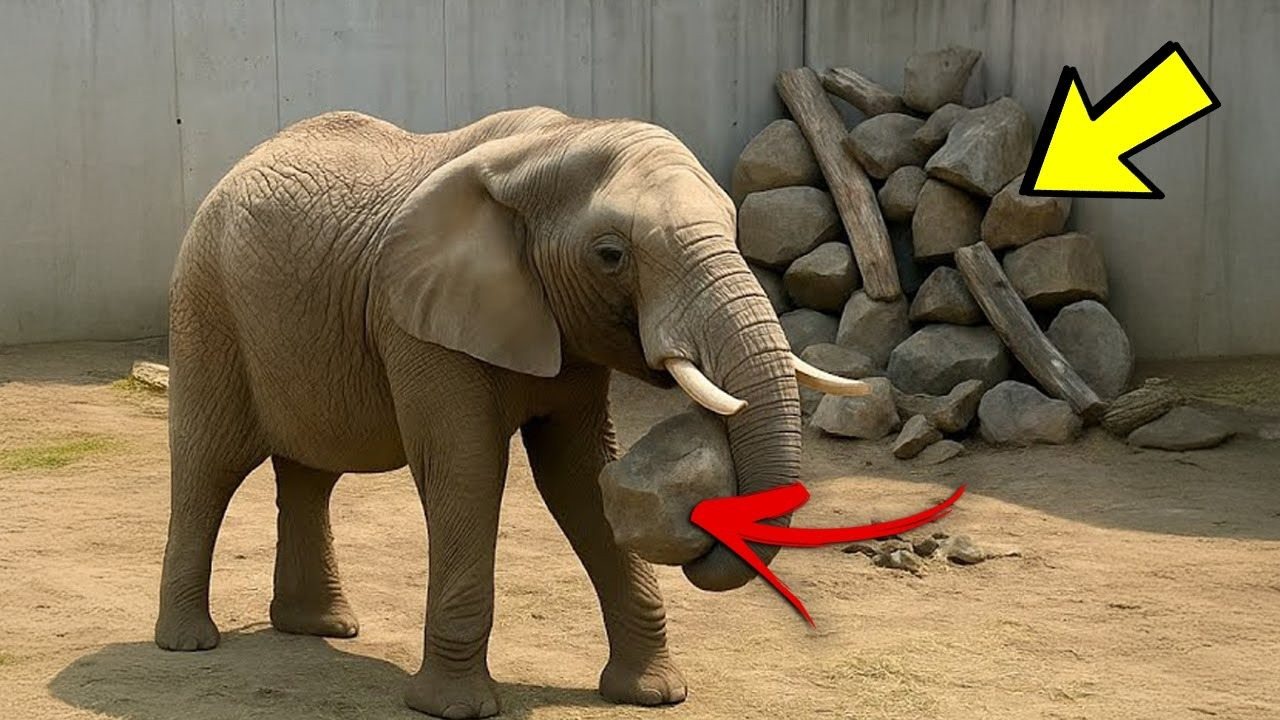 Elephant Kept Placing Stones in Corner of Enclosure, Then Experts Found Out Why…