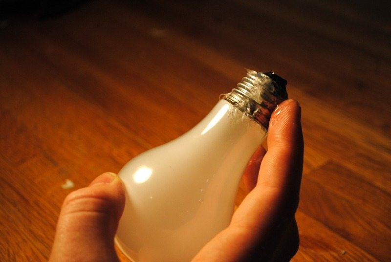 Put vaseline on the base of your light bulb